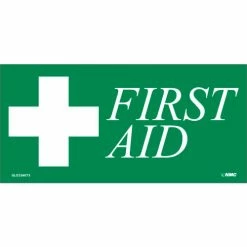 National Marker First Aid Label - Green