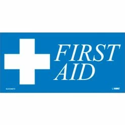 National Marker First Aid Label - Blue