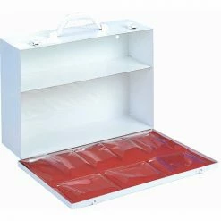 Durham Mfg. First Aid Cabinet 2-Shelf Fall Down Door - 15-x4-1/2x10-1/4