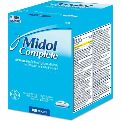 Midol® Complete Menstrual Caplets, Two-Pack, 50 Packs/Box