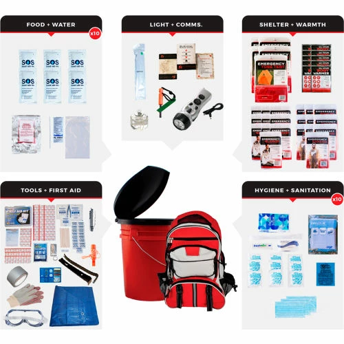 Guardian Survival Gear, Bucket Survival Kit, 10 People - Image 2