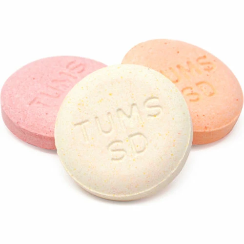 TUMS Antacid Extra Strength Smoothies Assorted Fruit Tablets, 250 Count