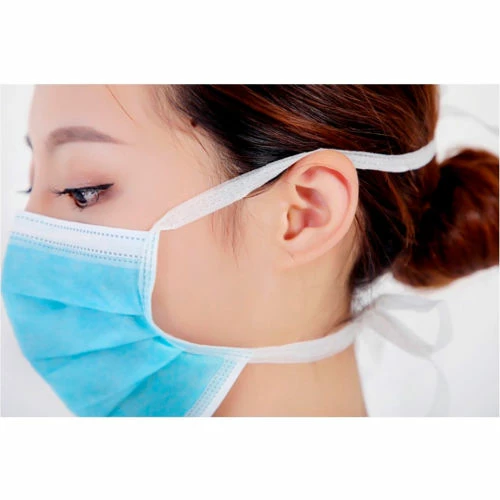 Global Industrial Disposable Medical Face Masks, 3-Ply with Ties, Individually Wrapped, Blue, 50/Box - Image 6