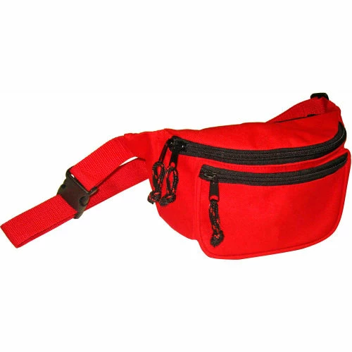 Kemp USA Kemp Fanny Pack With Screenprint Guard, Red, No Logo, 10-103-RED-NL