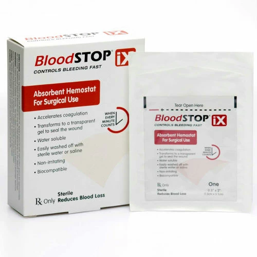 LifeScience Plus BloodSTOP® BS-iX27 IX Advanced Hemostatic Matrix 0.5" x 2", 24/per box - Image 5