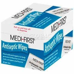 Medi-First Antiseptic Wipes, Extra Large, 20 Wipes Per Box