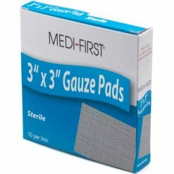 Medi-First® Sterile Gauze Pad, 3" x 3", 10/Box, 61212