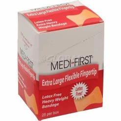Medi-First Flexible Extra Long Fingertip Bandage, Extra Heavy Weight, 25/Box