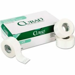 Curad® First Aid Cloth Silk Tape, 1" x 10 yds, White, 12/Pack