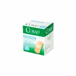 Medline Pressure Adhesive Bandage, Waterproof, 2.75"L x 1"W, 100BX, WH/Green