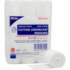 Dukal Cotton Undercast Padding, Regular Finish, 2" x 4 Yards, 24 Roll/Bag, 3 Bag/Case