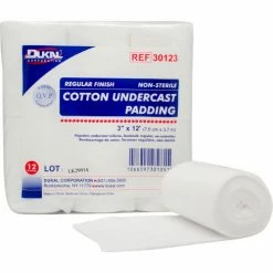 Dukal Cotton Undercast Padding, Regular Finish, 3" x 4 Yards, 12 Roll/Bag, 6 Bag/Case