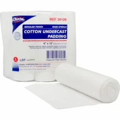 Dukal Cotton Undercast Padding, Regular Finish, 6" x 4 Yards, 6 Roll/Bag, 6 Bag/Case