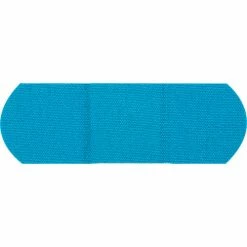 American White Cross Fabric Bandage, 1" x 3", Non-Metal, Blue, Bulk, 1500/Case