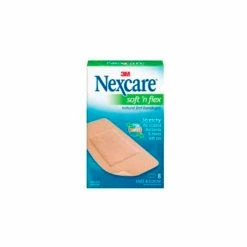 3M Knee/Elbow Bandages, Adhesive, Breathable, Latex-free, 4"L x 1.88"W, 8 PK, Tan