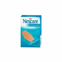 3M Knee/Elbow Bandages, Waterproof, Breathable, 3.50"L x 2.38"W, 6/BX, Clear