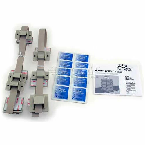 QuakeHold!™ HPLC 5-Stack Fastener Kit, RDHP5G1, Gray