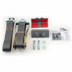 QuakeHold!™ 90" Ratchet Strap W-Corner Brackets, RFR90CBG1, Gray