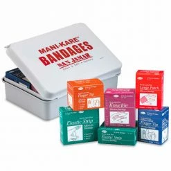 San Jamar MK0909, Mani-Kare® Adhesive Bandages, Value Pack w/Storage Box