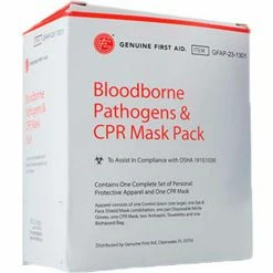 Genuine First Aid Bloodborne Pathogens & CPR Mask Pack