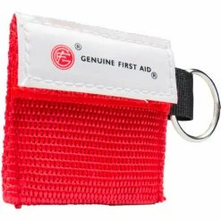 Genuine First Aid Genuine® Mini Carrying Case with Key Ring & CPR Barrier