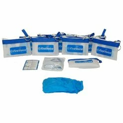 First Voice™ CPR Keychain with Gloves & One-Way Valve CPR Barrier W/CPR Instruction Card 10/PK