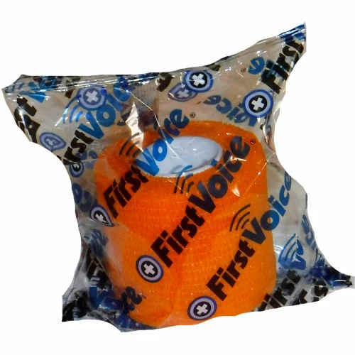 First Voice™ 2" x 5 Yards Self Adhesive Bandage, Non-Latex , Orange, Pack of 4