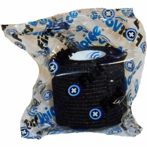 First Voice™ 2" x 5 Yards Self Adhesive Bandage, Non-Latex , Black, Pack of 8