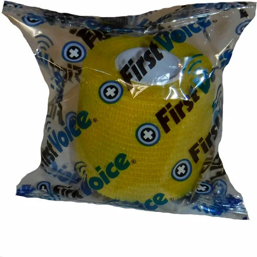 First Voice™ 2" x 5 Yards Self Adhesive Bandage, Non-Latex , Yellow, Pack of 8