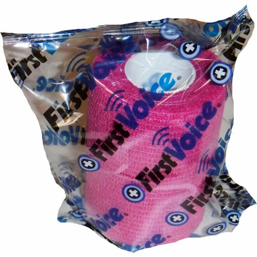 First Voice™ 3" x 5 Yards Self Adhesive Bandage, Non-Latex , Bright Pink, Pack of 8