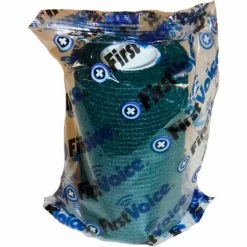 First Voice™ 4" x 5 Yards Self Adhesive Bandage, Non-Latex , Kelly Green, Pack of 8