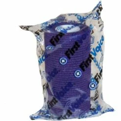 First Voice™ 4" x 5 Yards Self Adhesive Bandage, Non-Latex , Dark Purple, Pack of 8