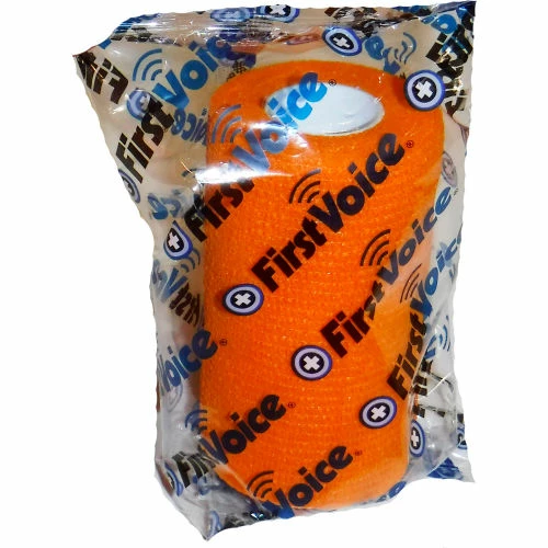 First Voice™ 4" x 5 Yards Self Adhesive Bandage, Non-Latex , Orange