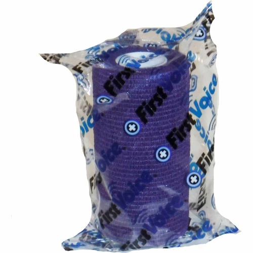 First Voice™ 4" x 5 Yards Self Adhesive Bandage, Non-Latex , Dark Purple