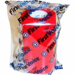 First Voice™ 4" x 5 Yards Self Adhesive Bandage, Non-Latex , True Red
