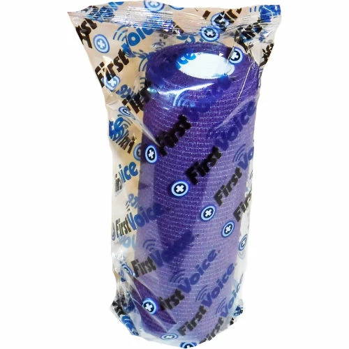 First Voice™ 5" x 5 Yards Self Adhesive Bandage, Non-Latex , Dark Purple, Pack of 8