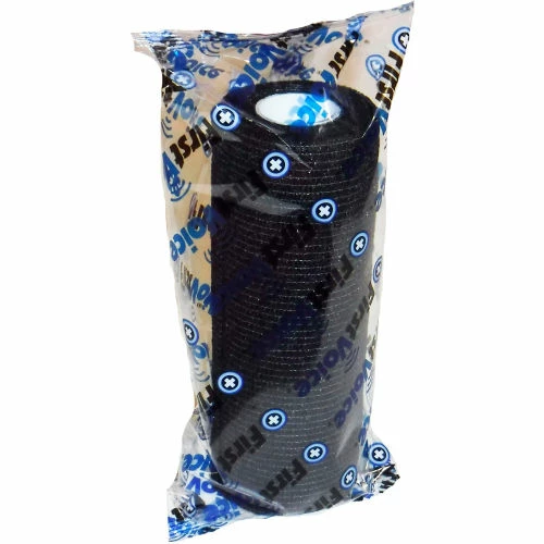 First Voice™ 5" x 5 Yards Self Adhesive Bandage, Non-Latex , Black