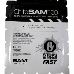 First Voice™ Chito SAM Single Ply Hemostatic Dressing 4"x4"