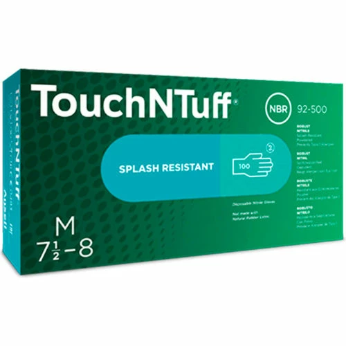 Ansell TouchNTuff® 92-500 Industrial Grade Nitrile Disposable Gloves, Powdered, Grn, 7-1/2-8, 100/Box - Image 2