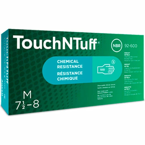 Ansell TouchNTuff® 92-600 Industrial Grade Nitrile Disposable Gloves, Powder-Free, Green, M, 100/Box - Image 2