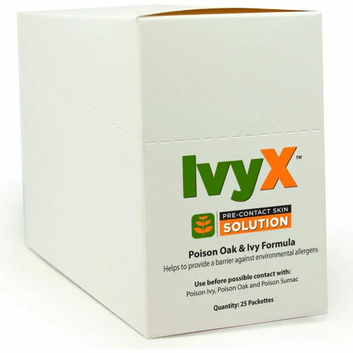 CoreTex® Ivy X 83640 Pre-Contact Gel, Posion Oak & Ivy Solution, Clamshell Box, 25/Box - Pkg Qty 8