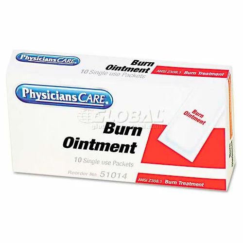 PhysiciansCare 51014 Burn Ointment Packets, Box of 10