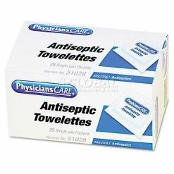 PhysiciansCare 51028 First Aid Antiseptic Towelettes, Box of 25