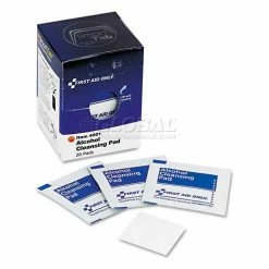 First Aid Only FAE-4001 Alcohol Cleansing Pads, 20/Box