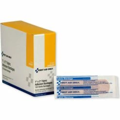 First Aid Only G-122 Fabric Bandages, 1 x 3, 100/Box