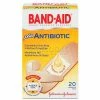 BAND-AID 5570 Antibiotic Adhesive Bandages, Assorted Sizes, 20/Box