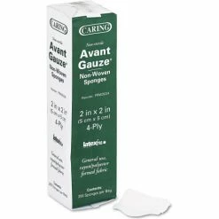 Medline Gauze Sponge, Absorbent, 2"L x 2"W, 4 PLYS, 200BX, Fabric, WH