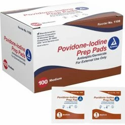 Dynarex Povidone Iodine Prep Pad, Medium, 1000 Pcs
