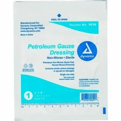 Dynarex Petroleum Gauze Dressing, 3"L x 9"W, 200 Pcs