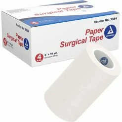 Dynarex Paper Surgical Tape, 3"W x 10 yards, Pack of 48